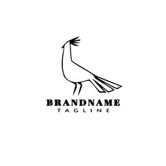 shape bird logo cartoon icon design template black isolated vector illustration