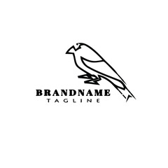 bird logo cartoon icon design graphic black isolated vector illustration