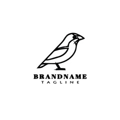 bird logo creative icon design template black isolated vector illustration