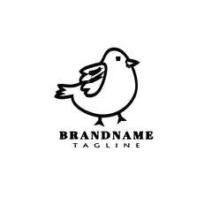 bird logo animal icon design template black isolated vector illustration