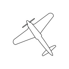 Vintage airplane icon vector. aircraft illustration sign. plane symbol. fly logo.