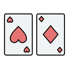  Vector Playing Cards Filled Outline Icon Design