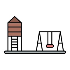 Vector Playground Filled Outline Icon Design