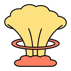 Vector Explosion Filled Outline Icon Design