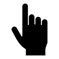Vector Pointing Hand Glyph Icon Design