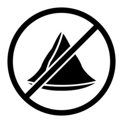 Vector No Food Glyph Icon Design