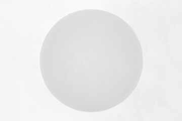 ice ball, frozen glass globe isolated on white background