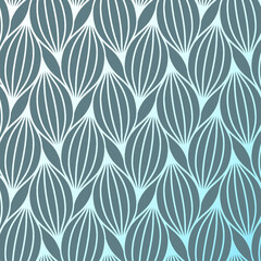 Flower petal or leaves geometric pattern vector background. Repeating tile texture of this line on oval shape with gradient effect. Pattern is clean usable for wallpaper, fabric, printing. - 457150744
