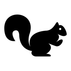 Vector Squirrel Glyph Icon Design