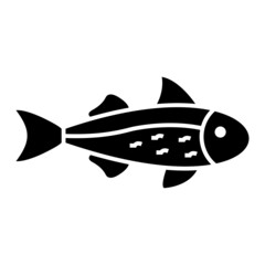  Vector Salmon Glyph Icon Design
