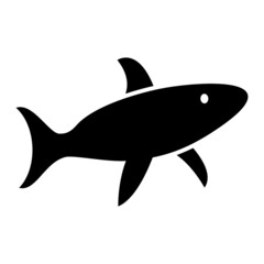 Vector Shark Glyph Icon Design