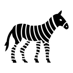 Obraz na płótnie Canvas Vector Zebra Glyph Icon Design
