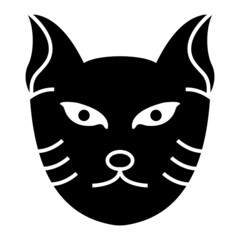 Vector Cat Glyph Icon Design