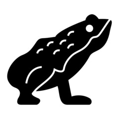 Vector Frog Glyph Icon Design