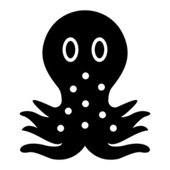 Vector Octopus Glyph Icon Design
