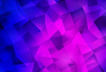 Obraz premium Dark Purple, Pink vector polygon abstract layout.