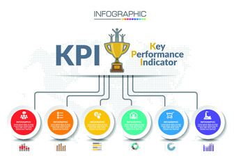 Infographic chart with business concept, 6 options can be used for business concept with 6 steps.