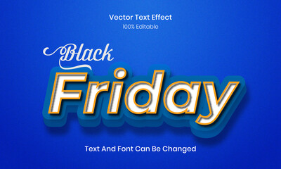 Black friday sale text effect with bold fun style
