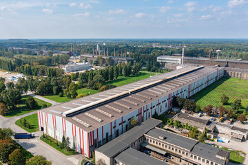 Warsaw, Poland - September 15 2021: New data canter to be build on the premises of the Warsaw Steelworks. It will make Bielany district Silicon Valley.
