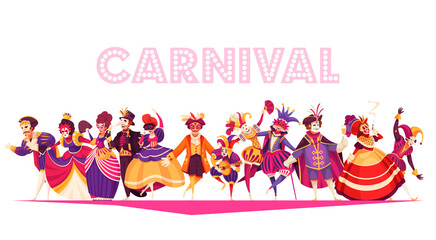 Fototapeta premium Venetian Carnival Illustration