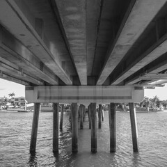 pier bridge from underneath