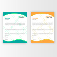 Obraz premium Abstract Letterhead Design. Modern Business Letterhead Design. Creative Template Design. Letterhead Bundle. Corporate Letterhead Design.