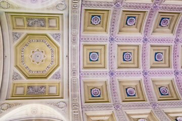 detail roof of the facade of the cathedral in san marino - Basilica of San Marino - Pieve