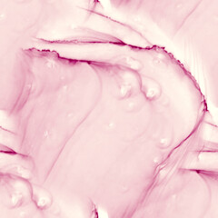 Alcohol ink pink seamless background. Mixing