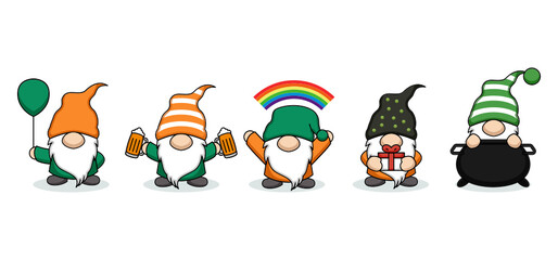 Cute gnome in St. Patrick's Day mascot