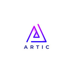 Modern Abstract Initial Letter Mark A Logo Design Template