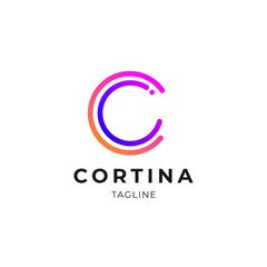 Simple Abstract Letter Mark C Logo Design Template