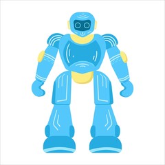 Robot kid. Cartoon style. Icon isolated on white background.