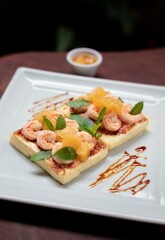 cheese and shrimp plate, gourmet food, gastronomic variety of Brazil