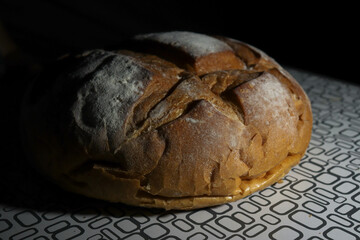 Bread on black