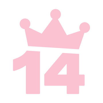 Pink Tilted Tiara And Number 24 Clip Art at  - vector