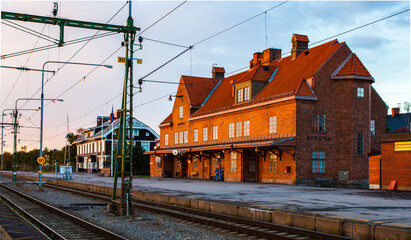 Fototapeta na wymiar Railroad station in Kiruna that has been tear apart because of the urban transformation.