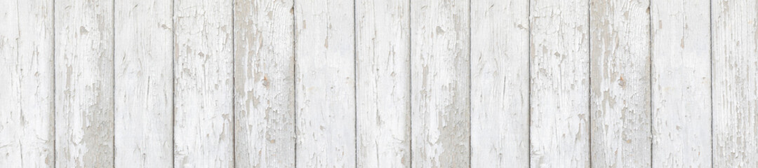Panorama old white painted wooden background.