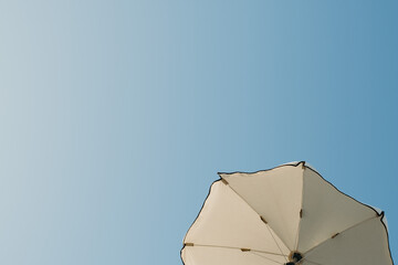 A bright sunny day with blue sky by the beach in Croatia.