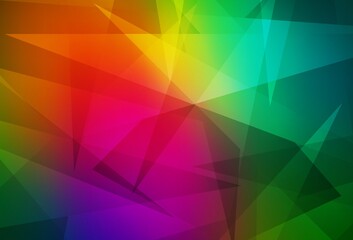Dark Multicolor vector layout with lines, triangles.