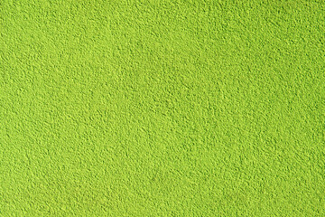 Green rough plaster on wall