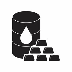 Oil gold bars icon