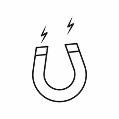 magnet and magnetism line art