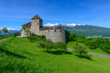 Fototapeta na wymiar Country of Liechtenstein, City of Vaduz, Vaduz Castle, Europe 