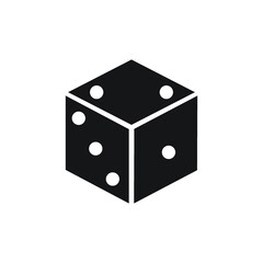 Dice cube icon for mobile and web games