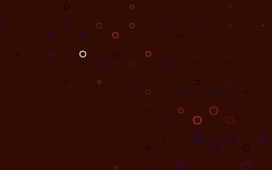 Light Pink, Yellow vector background with bubbles.