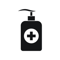 Hand sanitizer icon logo design template