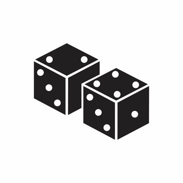 Dice cube icon for mobile and web games