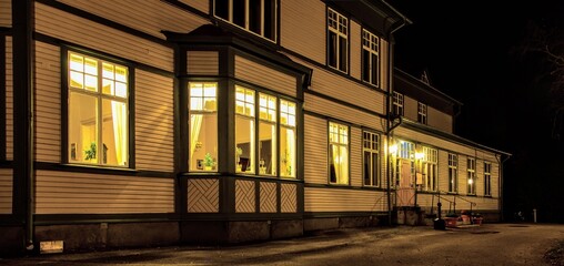 Bolagshotellet in Kiruna, Sweden before it was tear down because of the growing iron ore mine nearby