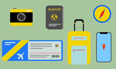 Traveling Items vector 