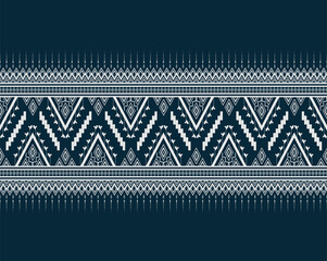 Geometric ethnic texture embroidery design with Light Blue background design, skirt,wallpaper,clothing,wrapping,Batik,fabric,sheet, triangle shapes Vector, illustration pattern.eps
